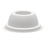 BIOPAK BIOCUP COLD PAPER LID PLANT FIBRE WIDE HOLE DOME 90MM WHITE PACK 46