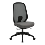 BURO FORCE ERGONOMIC OFFICE CHAIR BLACK FRAME GREY SEAT