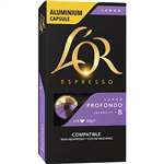LOR ESPRESSO NESPRESSO COMPATIBLE COFFEE CAPSULES LUNGO PROFONDO PACK 10