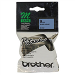 BROTHER MK521 LAMINATED LABELLING TAPE 9MM BLACK ON BLUE