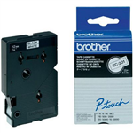 BROTHER TC201 LAMINATED LABELLING TAPE 12MM BLACK ON WHITE