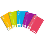 QUILL NOTEBOOK 70GSM PP 120 PAGE A4 ASSORTED