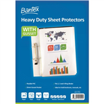 BANTEX HEAVY DUTY SHEET PROTECTORS WITH GUSSET 200 MICRON A4 CLEAR PACK 10