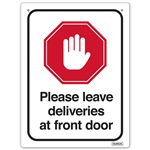 DURUS WALL SIGN HOME DELIVERIES RECTANGLE 225 X 300MM BLACKRED