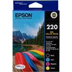 EPSON 220 INK CARTRIDGE VALUE PACK CYANMAGENTAYELLOWBLACK