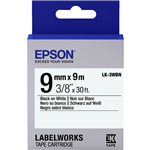 EPSON LABELWORKS LK TAPE 9MM X 9M BLACK ON WHITE