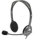 LOGITECH H110 ONEAR STEREO HEADSET SILVER