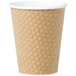 CASTAWAY INSULCUP PAPER CUP FULL DIMPLE JACKET 8OZ 280ML BROWN CARTON 500