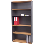 RAPID WORKER BOOKCASE 4 SHELF 900 X 315 X 1800MM BEECHIRONSTONE