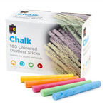 EDUCATIONAL COLOURS DUSTLESS CHALK ASSORTED BOX 100