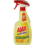 AJAX SPRAY N WIPE MULTIPURPOSE ANTIBACTERIAL CLEANER LEMON TRIGGER 500ML