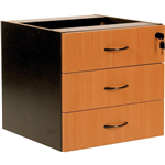RAPID WORKER FIXED DESK PEDESTAL 3DRAWER LOCKABLE 465 X 447 X 454MM BEECHIRONSTONE
