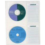 CUMBERLAND CD STORAGE POCKET WITH INDEX A4 CLEAR PACK 10