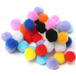 COLORIFIC POM POMS FLUFFY 13MM ASSORTED PACK 100