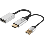 COMSOL HDMI MALE TO DISPLAYPORT FEMALE ADAPTER 4K BLACK