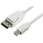 COMSOL MINI DISPLAYPORT MALE TO DISPLAYPORT MALE CABLE 2M WHITE