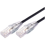 COMSOL ULTRA THIN SNAGLESS PATCH CABLE CAT6A 10GBE UTP 300MM BLACK
