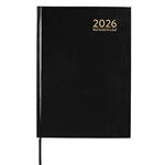 CUMBERLAND 40CBK CASEBOUND DIARY 2 PAGE TO DAY A4 BLACK