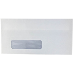 INITIATIVE DL ENVELOPES SECRETIVE WALLET WINDOWFACE SELF SEAL 80GSM 110 X 220MM WHITE BOX 500