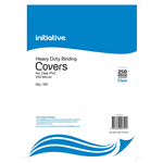 INITIATIVE BINDING COVER 250 MICRON A4 CLEAR PACK 100