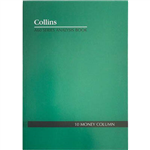 COLLINS A60 SERIES ANALYSIS BOOK 10 MONEY COLUMN FEINT RULED STAPLED 60 LEAF A4 GREEN