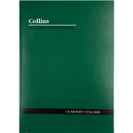 COLLINS A60 SERIES ANALYSIS BOOK 14 MONEY COLUMN FEINT RULED STAPLED 60 LEAF A4 GREEN