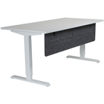 HEDJ BELOW PET DESK MOUNTED SCREEN 1400 X 340MM CHARCOAL  LIGHT GREY