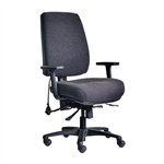 DAL ERGOSELECT STRIDE CHAIR HIGH BACK BLACK NYLON BASE ADJUSTABLE ARMS MEDIUM SEAT FABRIC BLACK