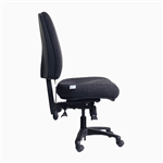 DAL ERGOSELECT STRIDE CHAIR HIGH BACK BLACK NYLON BASE NO ARMS MEDIUM SEAT FABRIC BLACK