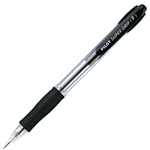 PILOT SUPER GRIP RETRACTABLE BALLPOINT PEN FINE 07MM BLACK