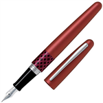 PILOT MR3 FOUNTAIN PEN RED WAVE FINE NIB BLACK