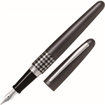PILOT MR3 FOUNTAIN PEN GREY HOUNDSTOOTH MEDIUM NIB BLACK