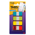 POSTIT TABS DURABLE 15 X 38MM PACK 40 ASSORTED