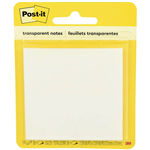 POSTIT 600TRSPT SUPER STICKY NOTES 73 X 76MM TRANSPARENT 36 SHEETS