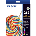EPSON 212 INK CARTRIDGE VALUE PACK BLACKCYANMAGENTAYELLOW
