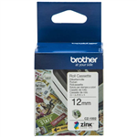 BROTHER CZ1002 LABEL ROLL 12MM X 5M WHITE