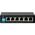 DLINK DESF1006PE SWITCH 6 PORT POE UNMANAGED BLACK