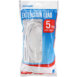 JACKSON POWER EXTENSION LEAD 5 METRE WHITE