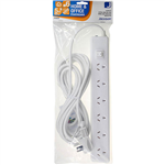 JACKSON POWERBOARD SURGE PROTECTED 6 OUTLET SWITCHED 5M WHITE