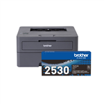 BROTHER HLL2445DW COMPACT MONO LASER PRINTER BLACK  TONER CARTRIDGE TN2530 BUNDLE