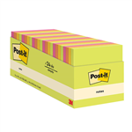 POST IT NOTES 76X76 ASSORTED PACK 24