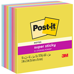 POSTIT 65410SSJOY SUPER STICKY NOTES 76 X 76MM SUMMER JOY PACK 10