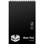 SPIRAX P563A REPORTERS NOTEBOOK 8MM RULED TOP OPEN 200 X 127MM 200 PAGE BLACK