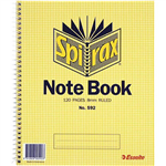 SPIRAX 592 NOTEBOOK SPIRAL BOUND 8MM RULED 120 PAGE 222 X 178MM