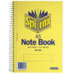 SPIRAX 571 NOTEBOOK 7MM RULED SPIRAL BOUND SIDE OPEN 300 PAGE A5