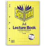 SPIRAX 598 LECTURE BOOK 7MM RULED 7 HOLE PUNCHED SPIRAL BOUND 140 PAGE A4