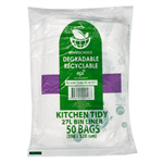 ENVIROCHOICE BIN LINER DEGRADEABLE HIGH DENSITY 27 LITRE CLEAR PACK 50