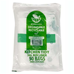 ENVIROCHOICE BIN LINER DEGRADEABLE HIGH DENSITY 36 LITRE CLEAR PACK 50