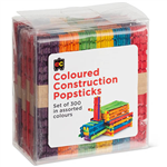 EDUCATIONAL COLOURS CONSTRUCTION POPSTICKS COLOURED PACK 300