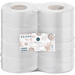 REGAL ECO RECYCLED JUMBO TOILET ROLL 2PLY 300M WHITE CARTON 8